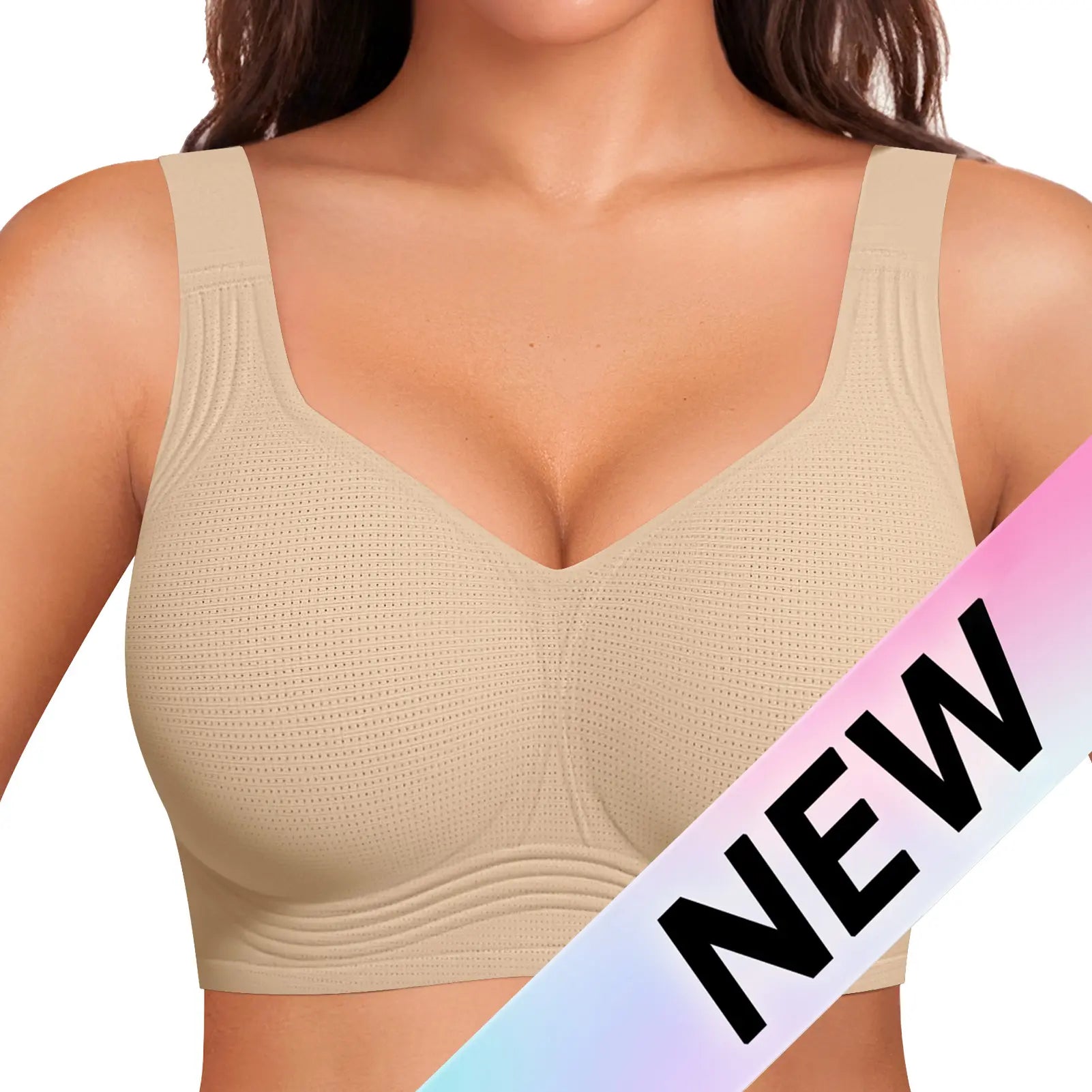 OEAK Women Jelly Bras Wirefree Full Coverage No Underwire Everyday Bras Comfortable Wireless Padded Tshirt Bra #Summervibes