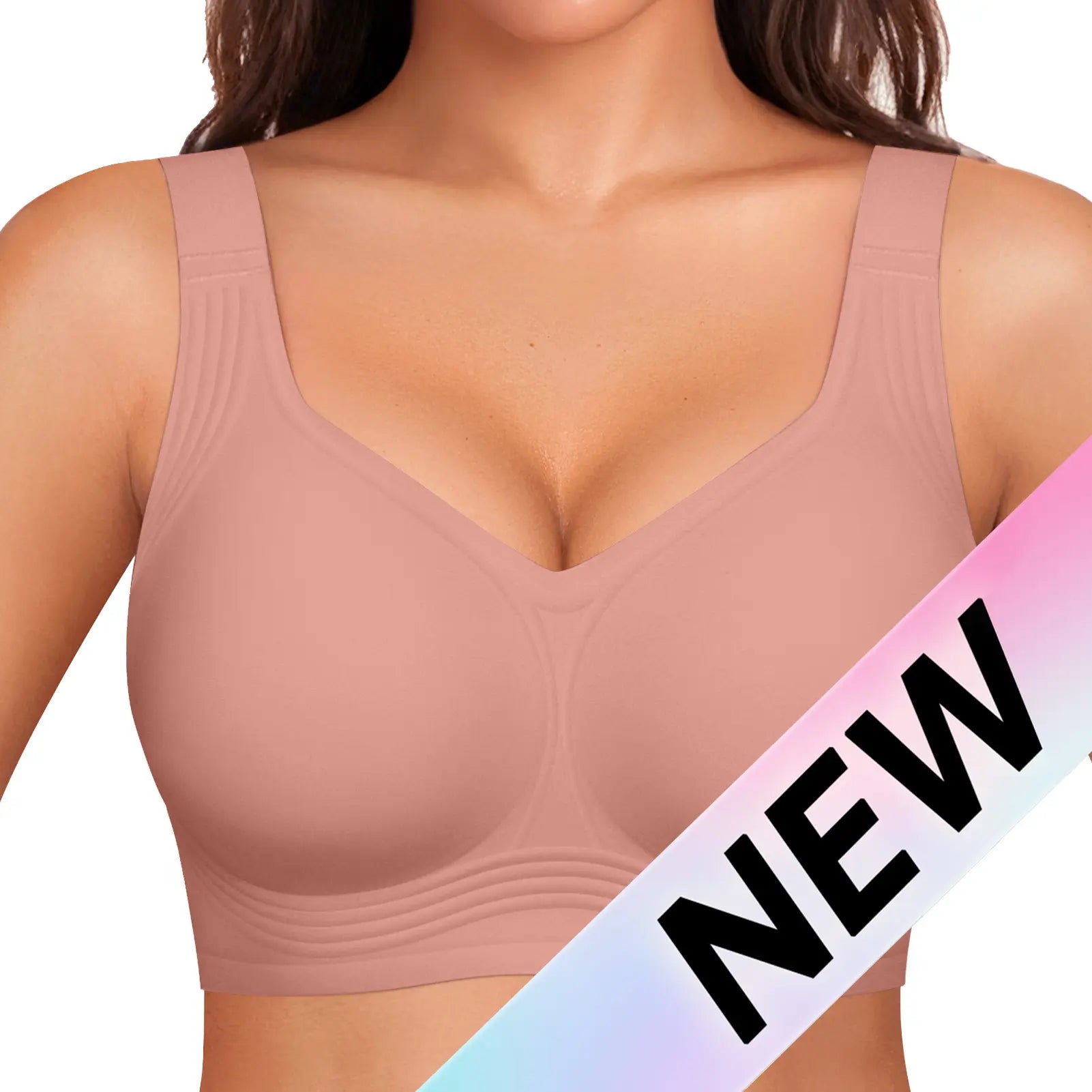 OEAK Women Jelly Bras Wirefree Full Coverage No Underwire Everyday Bras Comfortable Wireless Padded Tshirt Bra #Summervibes