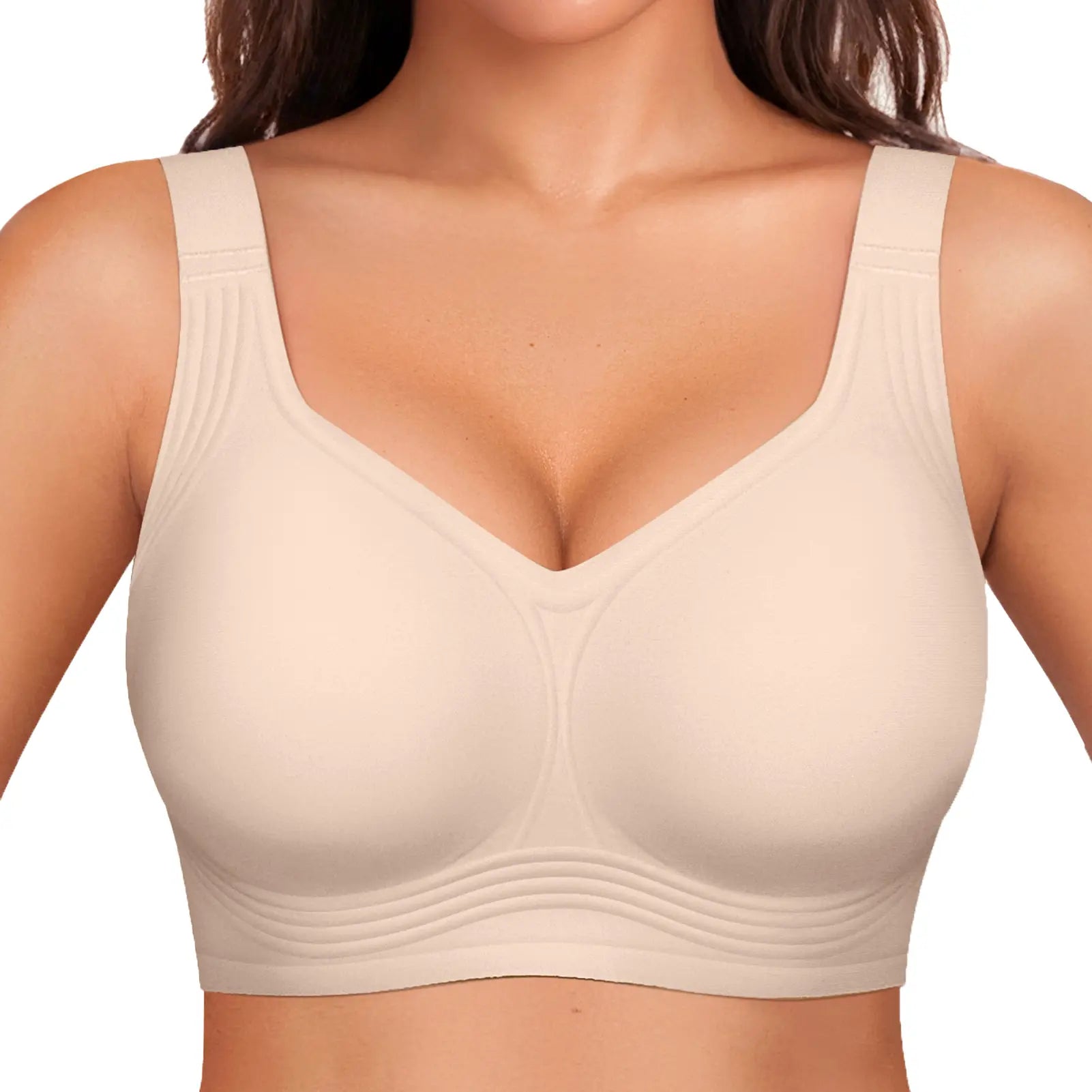 OEAK Women Jelly Bras Wirefree Full Coverage No Underwire Everyday Bras Comfortable Wireless Padded Tshirt Bra #Summervibes