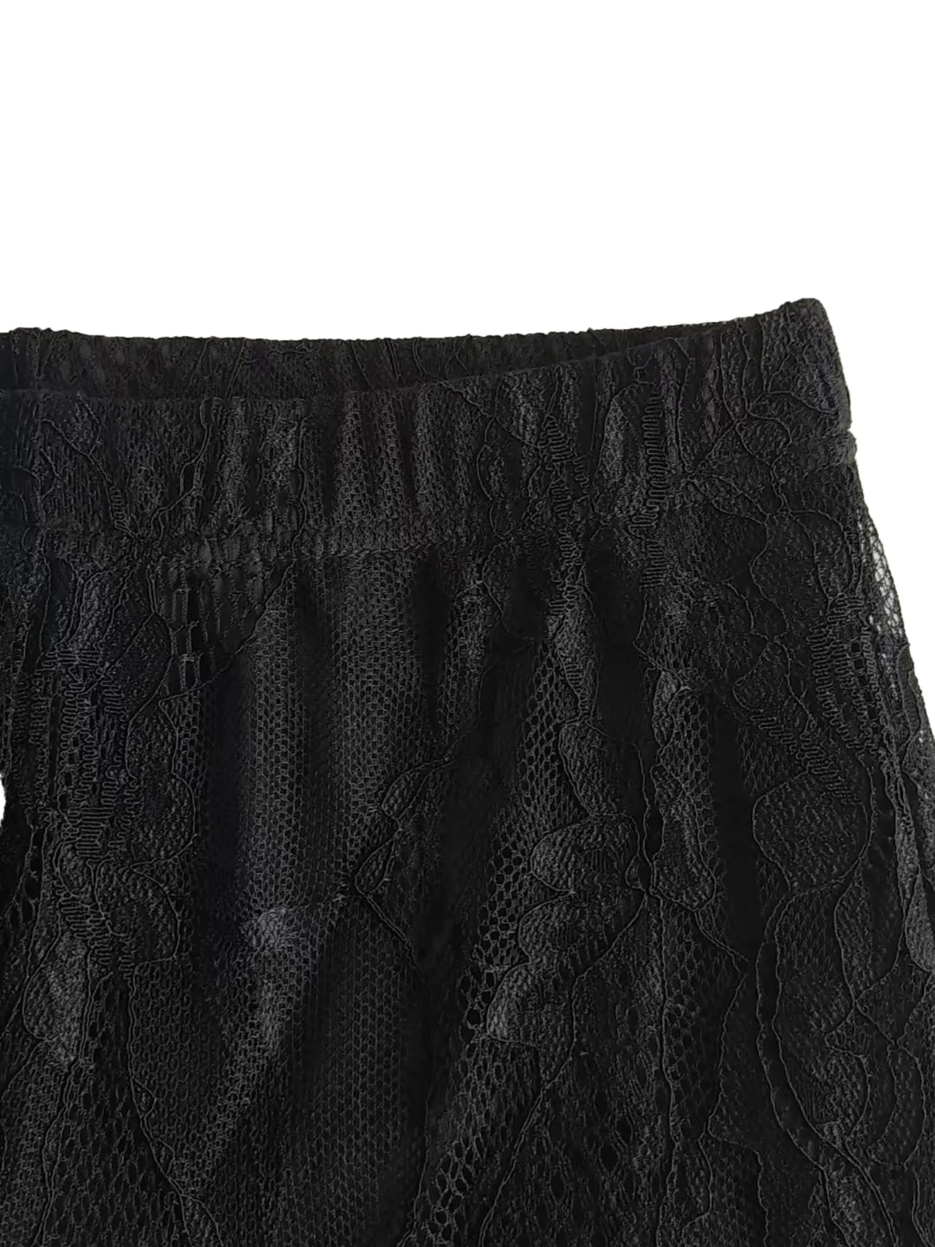 Women'S Tight-Fitting Lace Floral Sexy Bell Bottom Leg Pants, Stylish and Comfortable Elastic High Waist Design, Perfect for Casual and Party Wear Womenswear