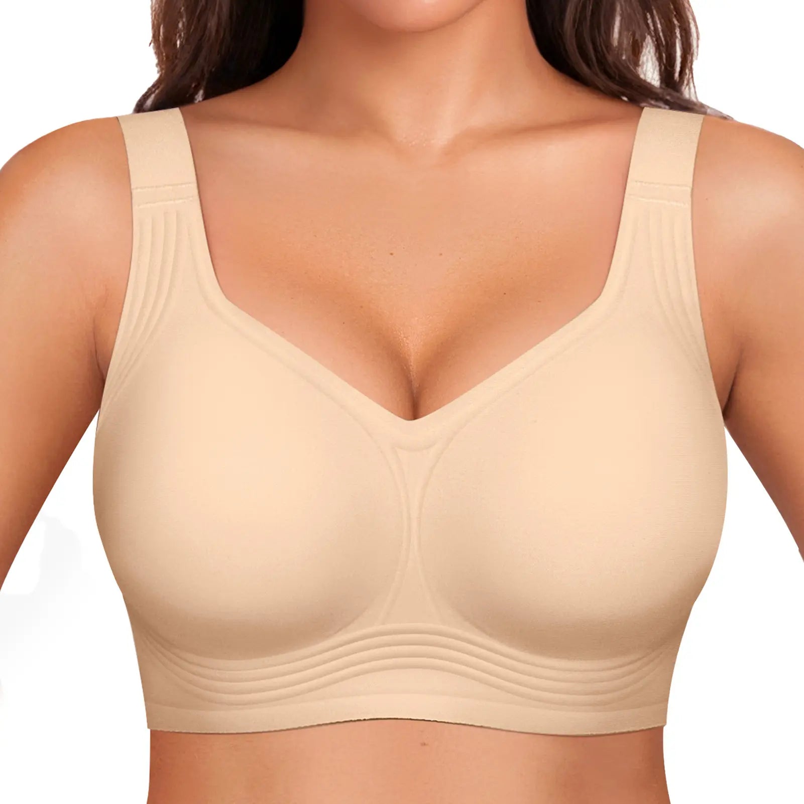 OEAK Women Jelly Bras Wirefree Full Coverage No Underwire Everyday Bras Comfortable Wireless Padded Tshirt Bra #Summervibes