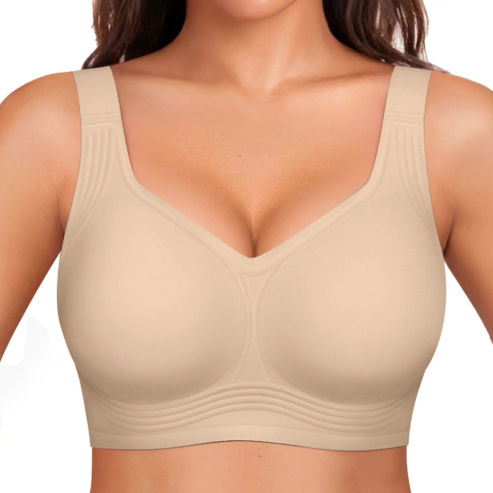 OEAK Women Jelly Bras Wirefree Full Coverage No Underwire Everyday Bras Comfortable Wireless Padded Tshirt Bra #Summervibes