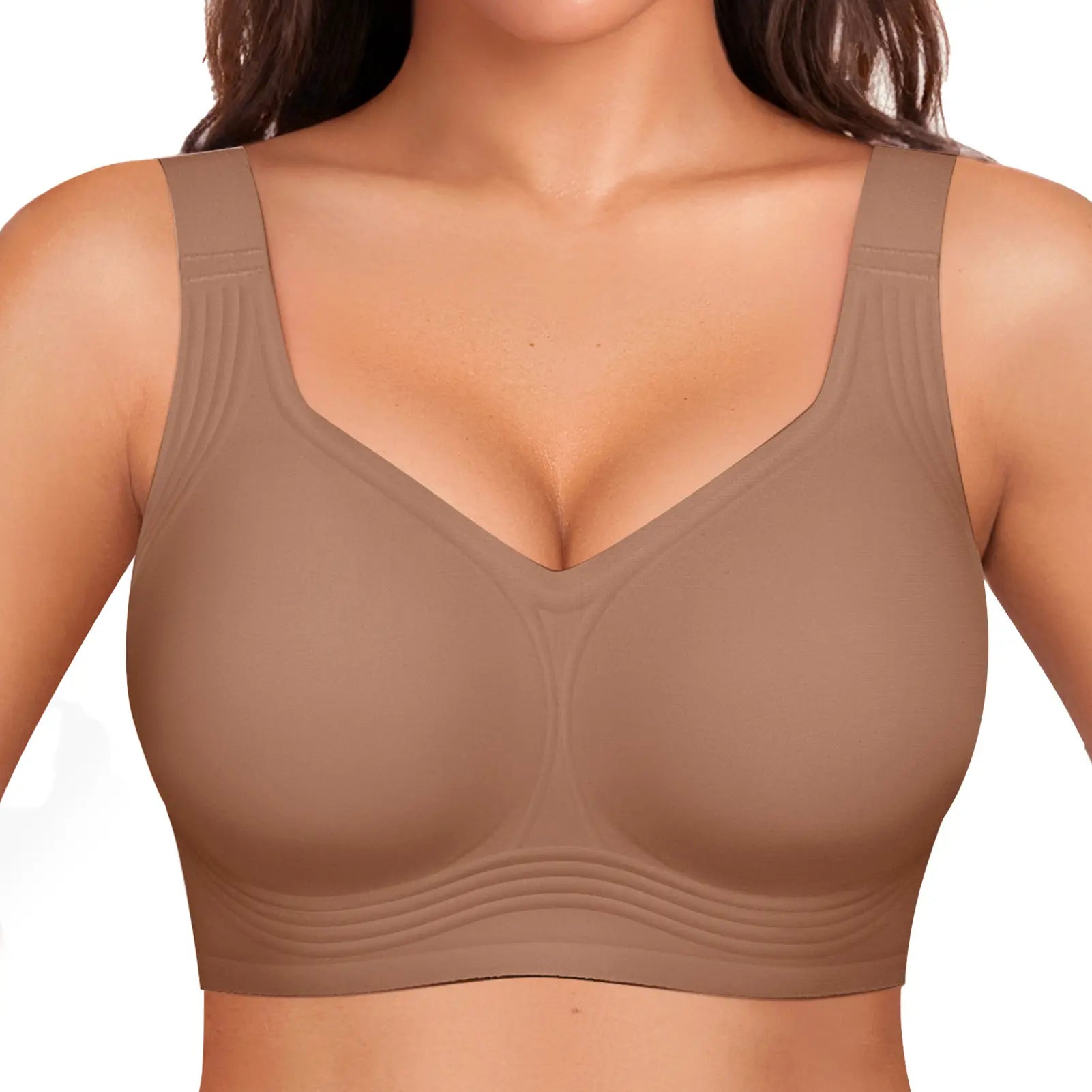 OEAK Women Jelly Bras Wirefree Full Coverage No Underwire Everyday Bras Comfortable Wireless Padded Tshirt Bra #Summervibes
