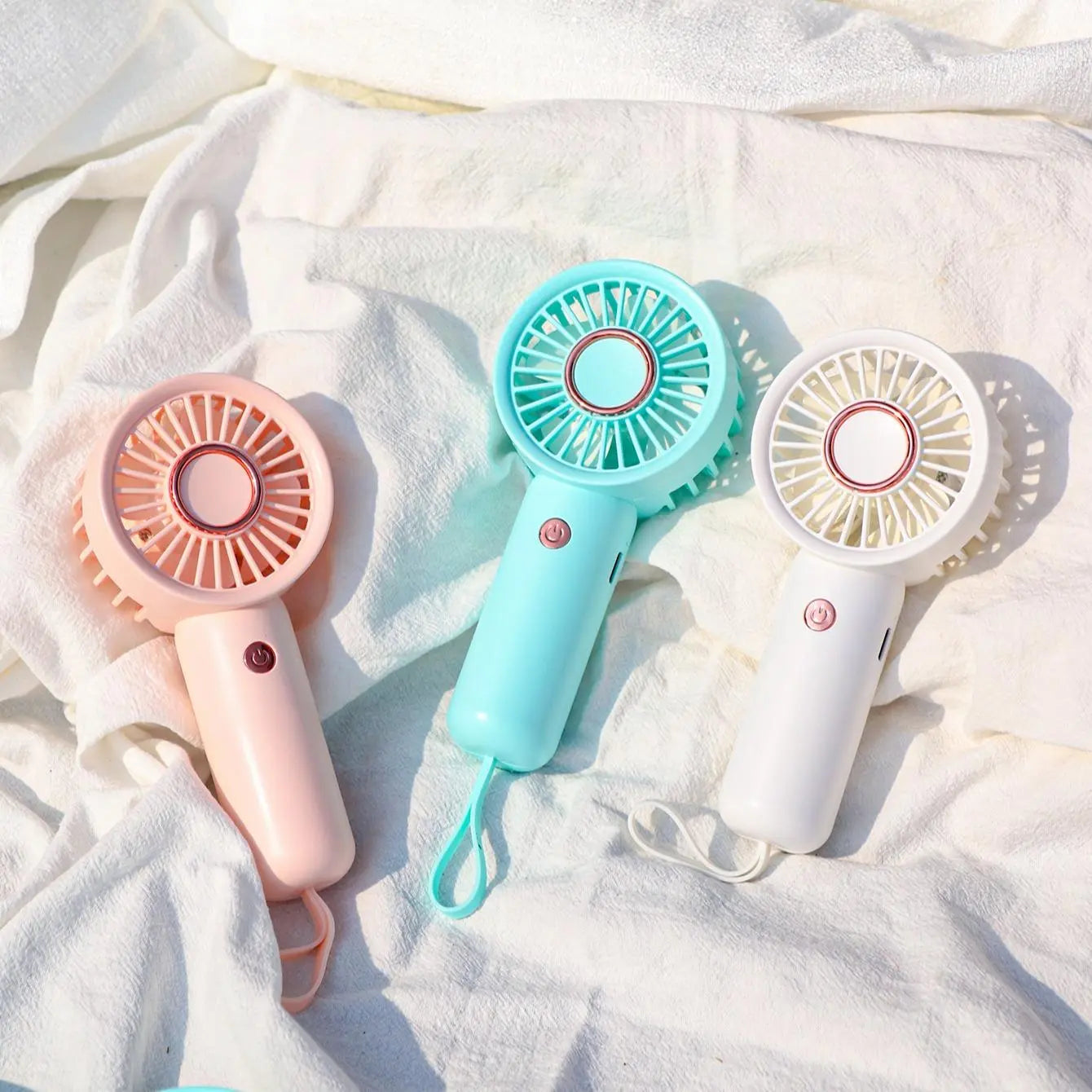 Portable Handheld Fan, Handheld Cooling Fan, 1 Count USB Rechargeable 3-Speed Mini Fan, Small Personal Fan for Women'S Makeup, Student Carry Fan, Outdoor, Travel, Office and Bedroom