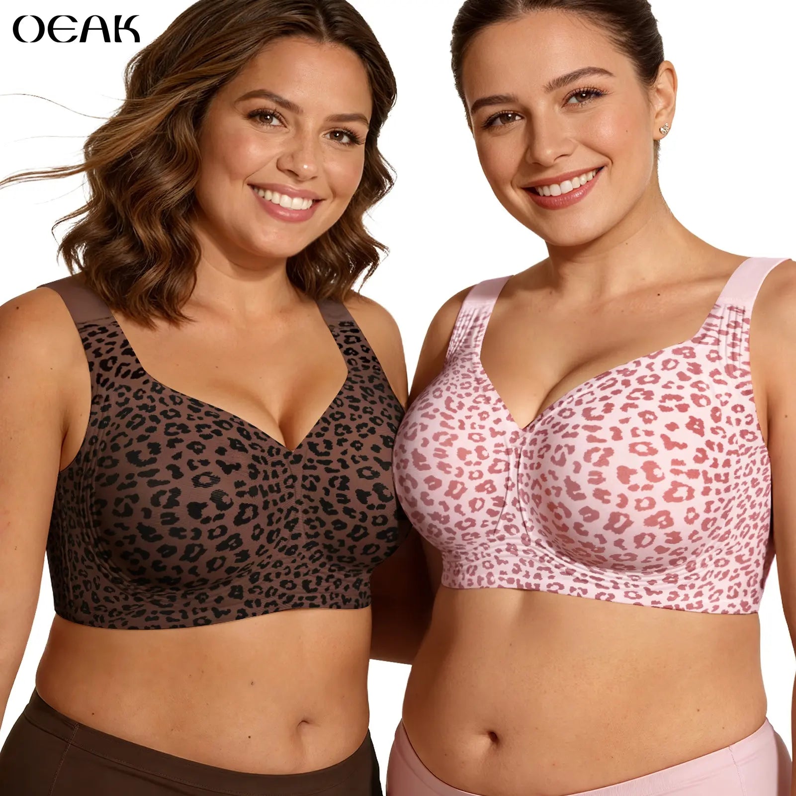 OEAK Women Jelly Bras Wirefree Full Coverage No Underwire Everyday Bras Comfortable Wireless Padded Tshirt Bra #Summervibes